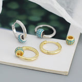 Sparkling Zircon Stud Earrings 925 Silver