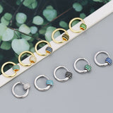 Sparkling Zircon Stud Earrings 925 Silver