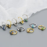 Sparkling Zircon Stud Earrings 925 Silver