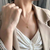 S925 Sterling Silver Cross Necklace Zircon Pendant Clavicle Chain