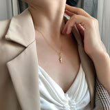 S925 Sterling Silver Cross Necklace Zircon Pendant Clavicle Chain
