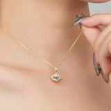 S925 Sterling Silver Devil's Eye Necklace Pendant