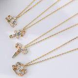 S925 Sterling Silver Necklace Rainbow Pendant Jewelry for Women