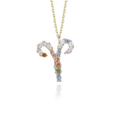 S925 Sterling Silver Necklace Rainbow Pendant Jewelry for Women