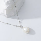 Baroque Pearl Necklace Sterling Silver Women's Collar Chain