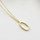 S925 Sterling Silver Necklace Circle Irregular Collar Chain Holiday Jewelry