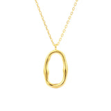S925 Sterling Silver Necklace Circle Irregular Collar Chain Holiday Jewelry