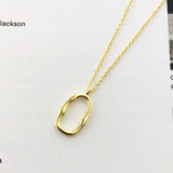 S925 Sterling Silver Necklace Circle Irregular Collar Chain Holiday Jewelry