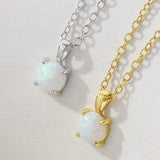 S925 Opal Necklace for Women Classic Jewelry Brilliant Gift