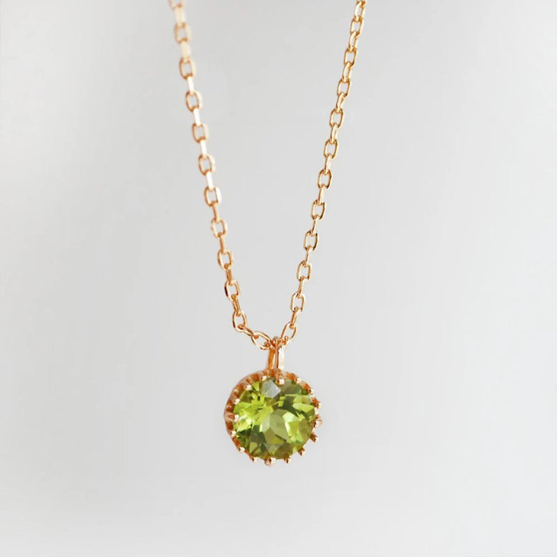 S925 Silver Necklace Green Diamond Gypsophila Pendant