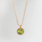 S925 Silver Necklace Green Diamond Gypsophila Pendant
