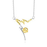S925 Sterling Silver Women Irregular Necklace