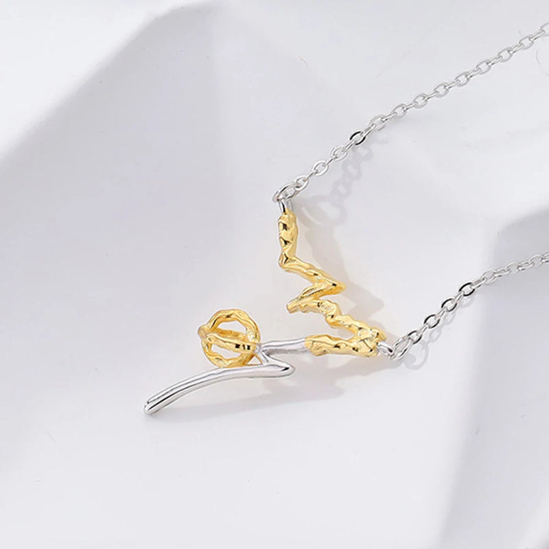 S925 Sterling Silver Women Irregular Necklace