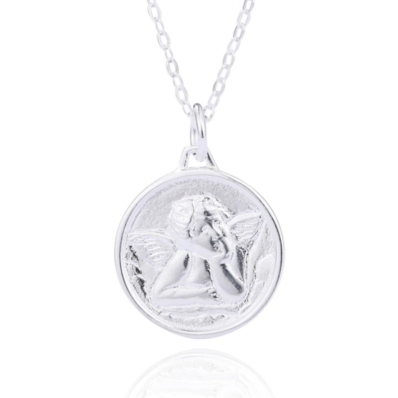 S925 Angel Baby Clavicle Chain Necklace Women Holiday Jewelry