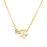 S925 Sterling Silver Pearl Zircon Necklace for Women