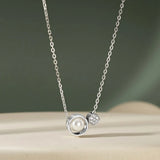S925 Sterling Silver Pearl Zircon Necklace for Women