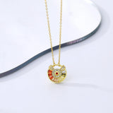 S925 Rainbow Devil's Eye Necklace with Zircon Jewelry