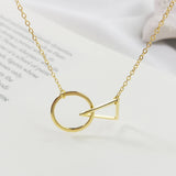 S925 Sterling Silver Triangle Clavicle Chain Necklace