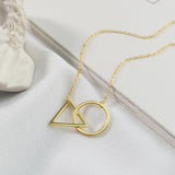 S925 Sterling Silver Triangle Clavicle Chain Necklace
