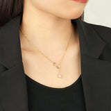S925 Sterling Silver Tassels Heart Necklace for Women