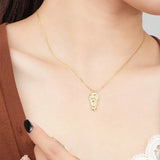 S925 Sterling Silver Mermaid Necklace Women's Collar Chain Jewelry