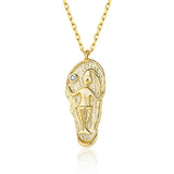 S925 Sterling Silver Mermaid Necklace Women's Collar Chain Jewelry
