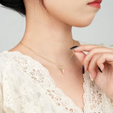 S925 Sterling Silver Angel Wings Necklace for Women