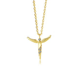 S925 Sterling Silver Angel Wings Necklace for Women