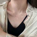 S925 Sterling Silver Ball Charm Necklace Zircon Jewelry Gift