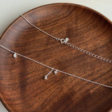 S925 Sterling Silver Ball Charm Necklace Zircon Jewelry Gift