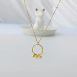 S925 Sterling Silver Circle Necklace Women's Collar Chain