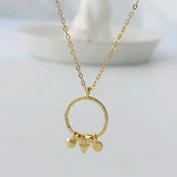 S925 Sterling Silver Circle Necklace Women's Collar Chain