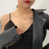 S925 Cross Necklace Women's Collar Chain Retro Jewelry Girl Gift Party