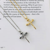 S925 Cross Necklace Women's Collar Chain Retro Jewelry Girl Gift Party