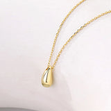 S925 Sterling Silver Droplet Necklace Female Collar Chain Jewelry