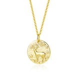 S925 Sterling Silver Elk Necklace for Women
