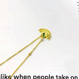 WPB S925 Sterling Silver Necklace Women's Fan Small Skirt Necklace