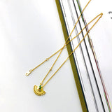 WPB S925 Sterling Silver Necklace Women's Fan Small Skirt Necklace
