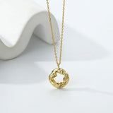 S925 Sterling Silver Loop Necklace Irregular Jewelry Wedding Gift