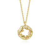 S925 Sterling Silver Loop Necklace Irregular Jewelry Wedding Gift