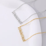 S925 Sterling Silver Mother's mama Necklace Zircon Girl's Gift