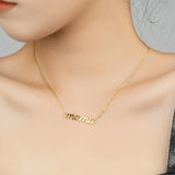 S925 Sterling Silver Mother's mama Necklace Zircon Girl's Gift