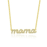S925 Sterling Silver Mother's mama Necklace Zircon Girl's Gift