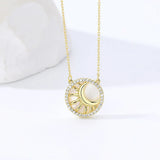 925 Silver Shell Moon Necklace for Women