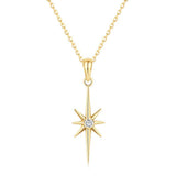 S925 Sterling Silver Sun Necklace with Zircon Jewelry