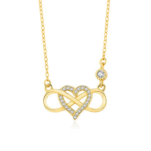 Vintage Hollow Zircon Necklace, Sterling Silver Jewelry