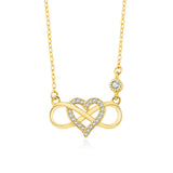 Vintage Hollow Zircon Necklace, Sterling Silver Jewelry
