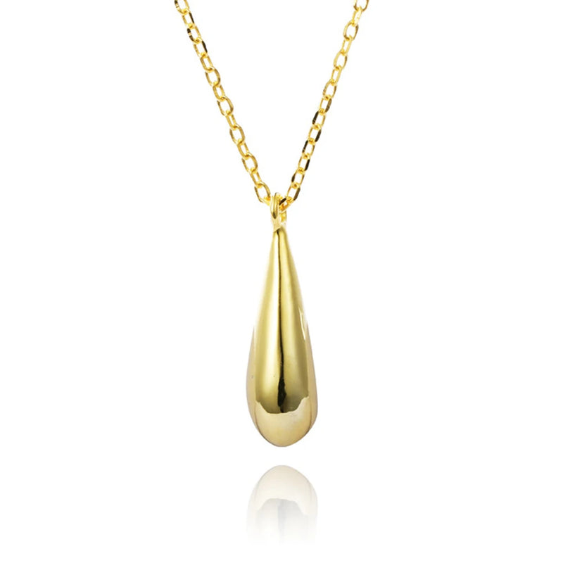 S925 Silver Water Drop Necklace Women's Collar Chain Holiday Jewelry