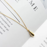 S925 Silver Water Drop Necklace Women's Collar Chain Holiday Jewelry