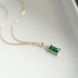 925 Silver Necklace Green Diamond Pendant High Carbon Jewelry